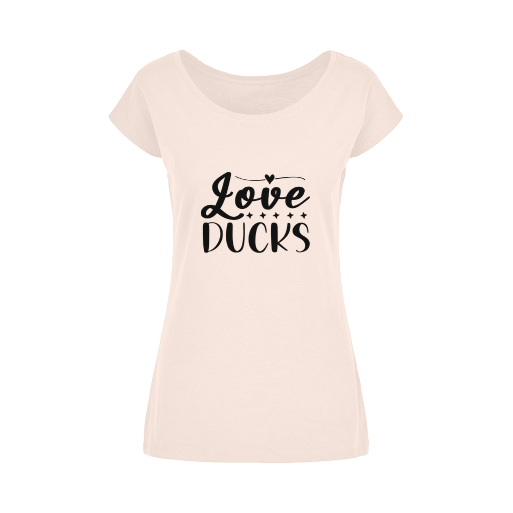 Love Ducks Wide Neck Womens T-Shirt XS-5XL