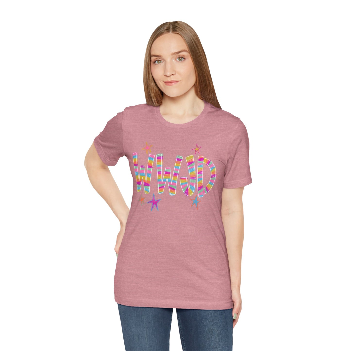 WWJD Rainbow Graphic Tee