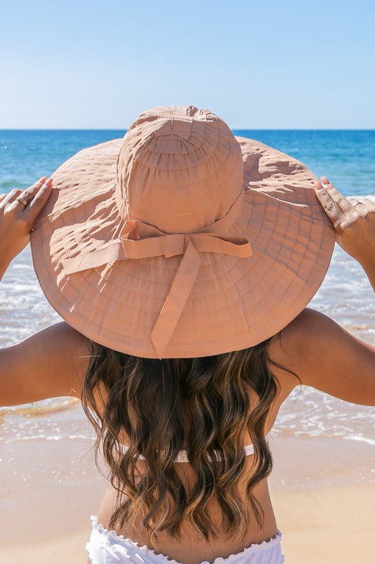 Classic Bow Accent Sunhat Extra Wide Brim