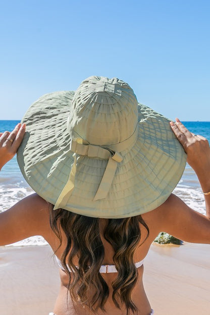 Classic Bow Accent Sunhat Extra Wide Brim