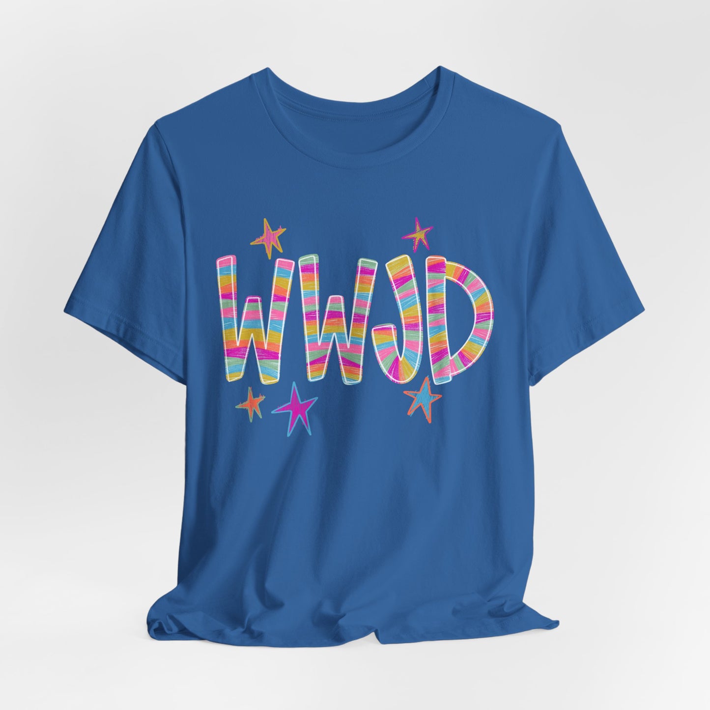 WWJD Rainbow Graphic Tee