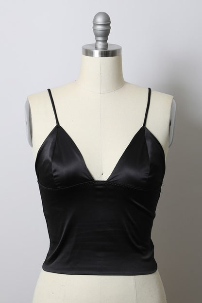 Longline Satin Bralette