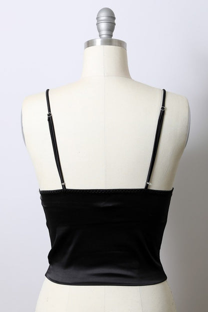 Longline Satin Bralette