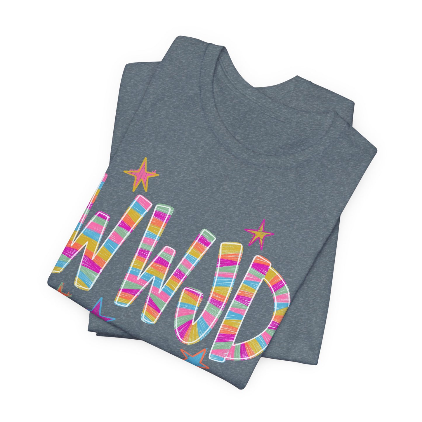 WWJD Rainbow Graphic Tee