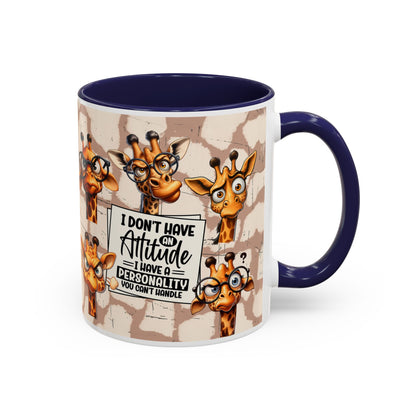 Giraffe 'I Don't Have Attitude' Accent Coffee Mug