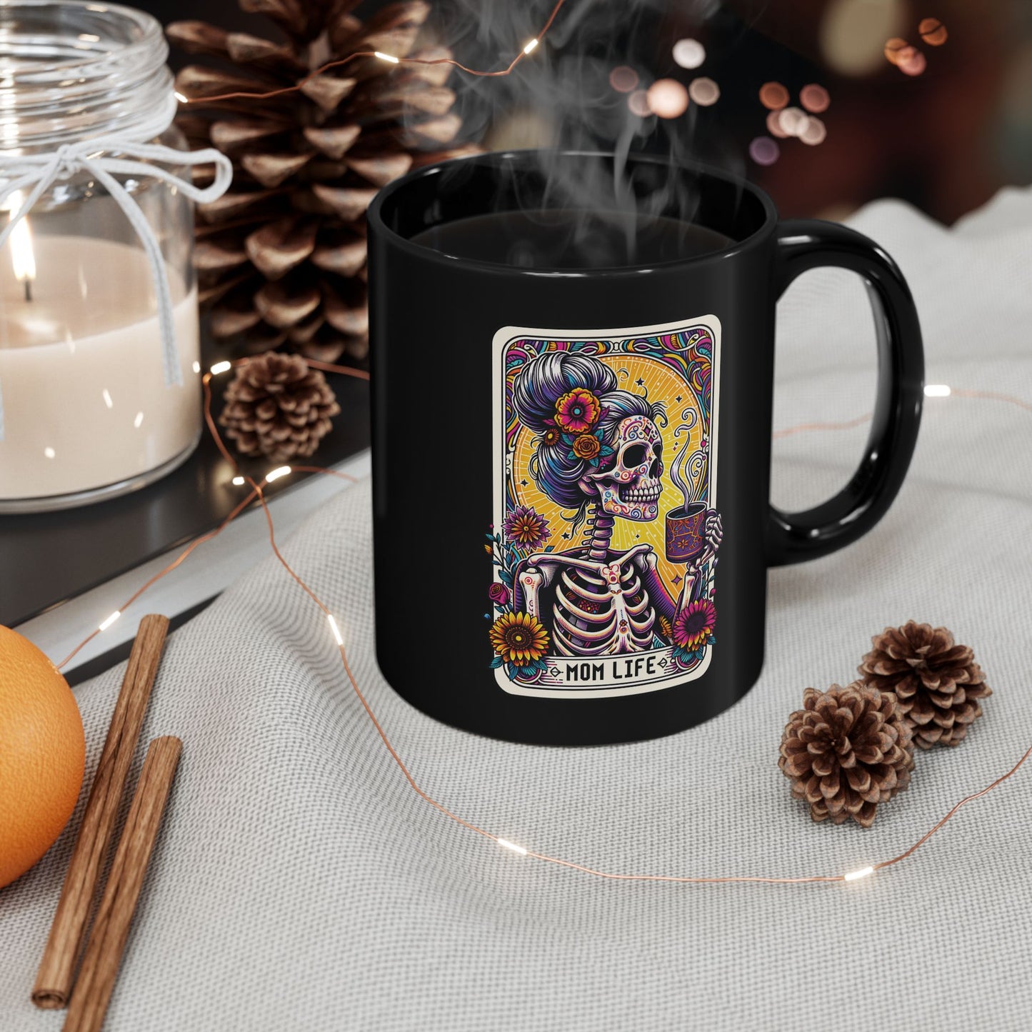 Mom Life Mug — Day of the Dead Skeleton Mom Coffee Cup (11oz & 15oz)