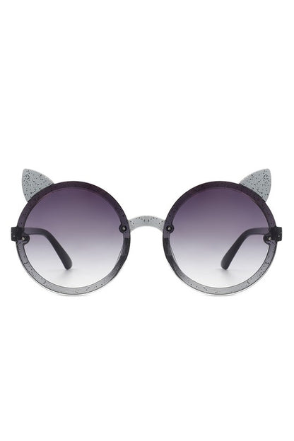 Kids Glitter Cat Ear Sunglasses