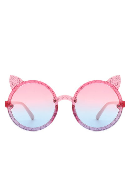 Kids Glitter Cat Ear Sunglasses