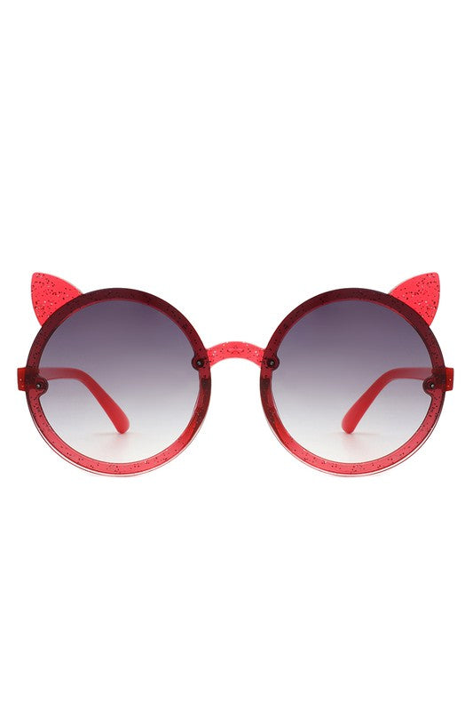 Kids Glitter Cat Ear Sunglasses