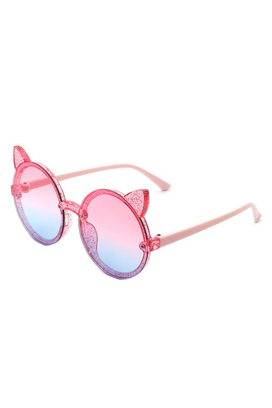 Kids Glitter Cat Ear Sunglasses