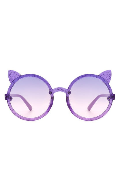 Kids Glitter Cat Ear Sunglasses