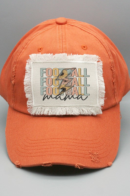 Fall Hat Football Mama Sunflower Bolt Hat