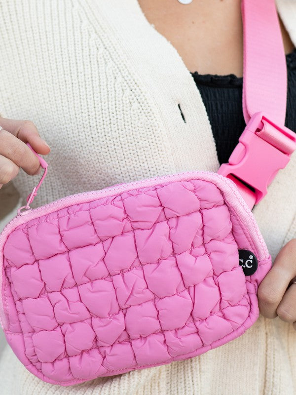 CC Quilted Puffer Belt Fanny Bag