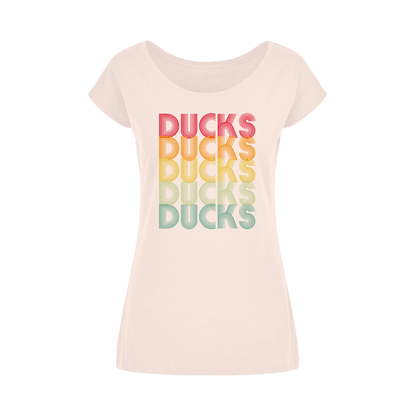 Ducks Ducks Ducks Wide Neck Womens T-Shirt XS-5XL