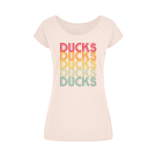 Ducks Ducks Ducks Wide Neck Womens T-Shirt XS-5XL