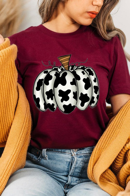 Cow Print Pumpkin Tee