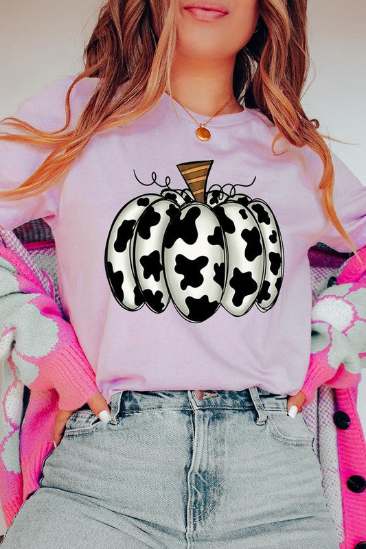 Cow Print Pumpkin Tee