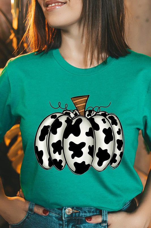 Cow Print Pumpkin Tee