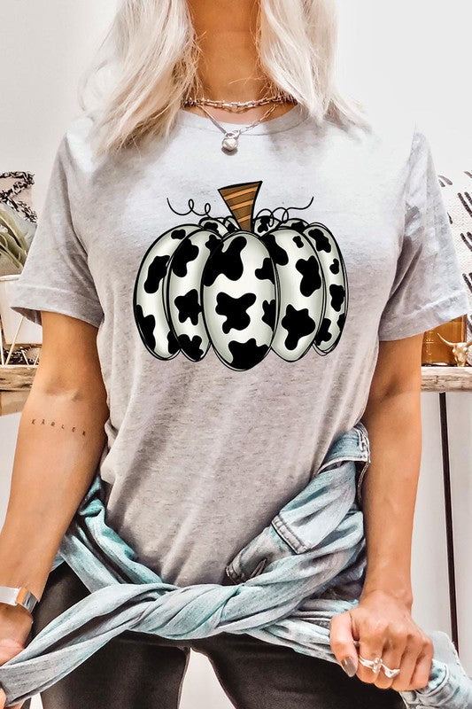 Cow Print Pumpkin Tee