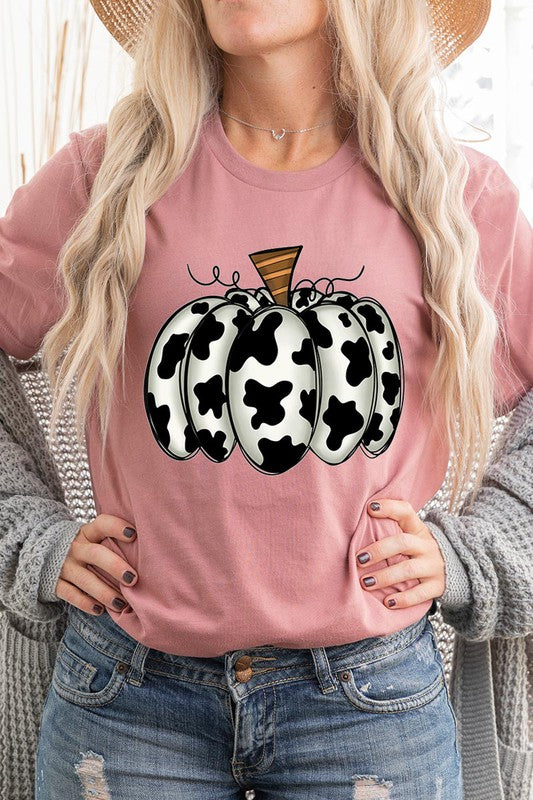 Cow Print Pumpkin Tee