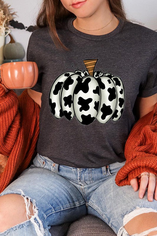 Cow Print Pumpkin Tee