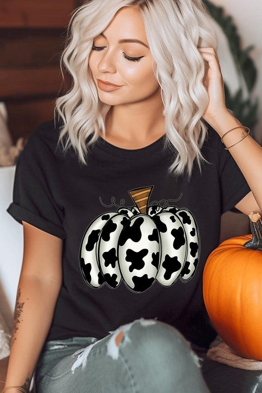 Cow Print Pumpkin Tee