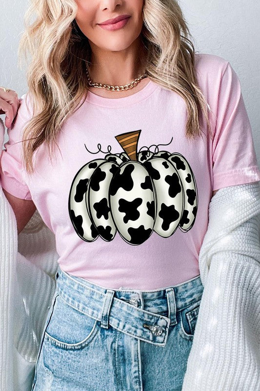 Cow Print Pumpkin Tee