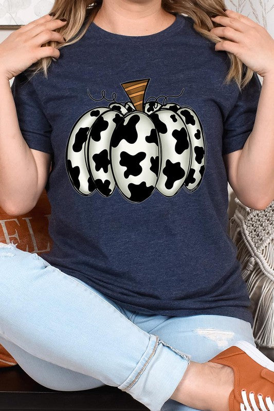 Cow Print Pumpkin Tee