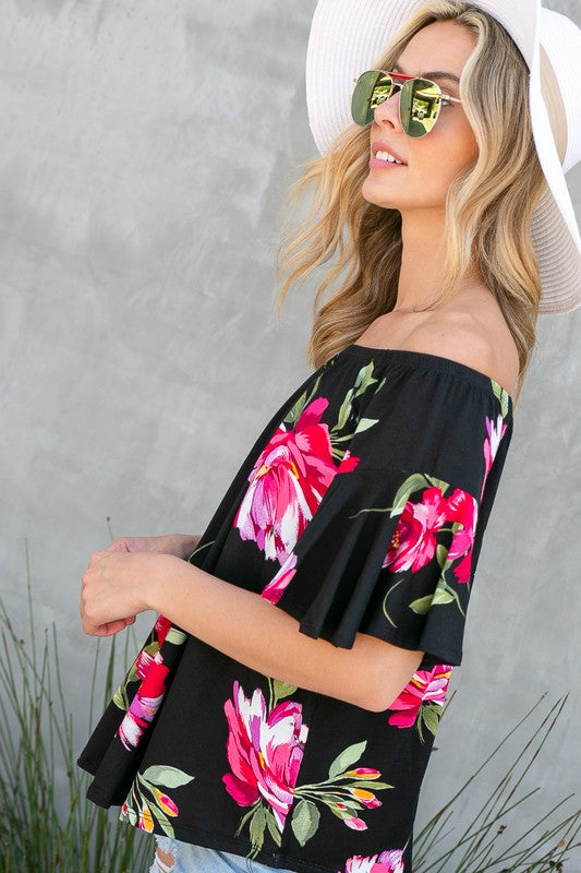 FLORAL OFF SHOULDER TOP