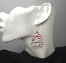 Load image into Gallery viewer, Snack Cake Christmas Tree Wood Earrings

