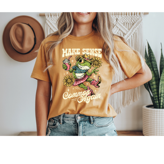 Make Sense Common Again Frog T-Shirt