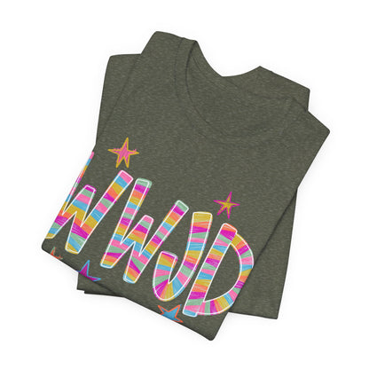 WWJD Rainbow Graphic Tee