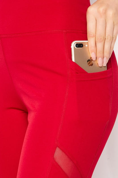 Tummy Control Leggings w/Cell Phone Pocket