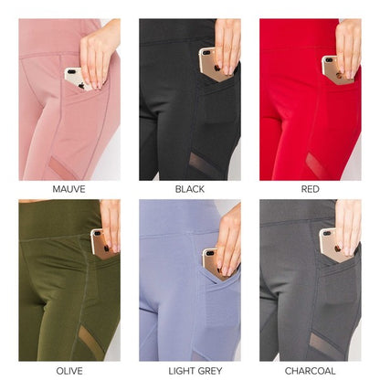 Tummy Control Leggings w/Cell Phone Pocket