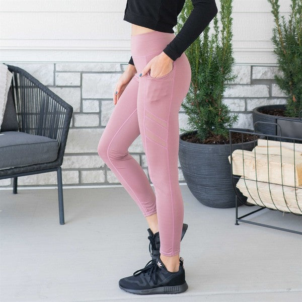 Tummy Control Leggings w/Cell Phone Pocket