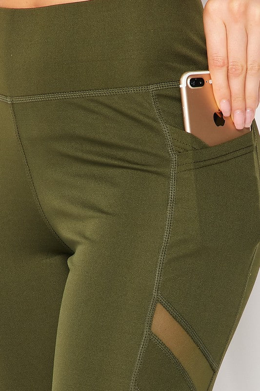 Tummy Control Leggings w/Cell Phone Pocket