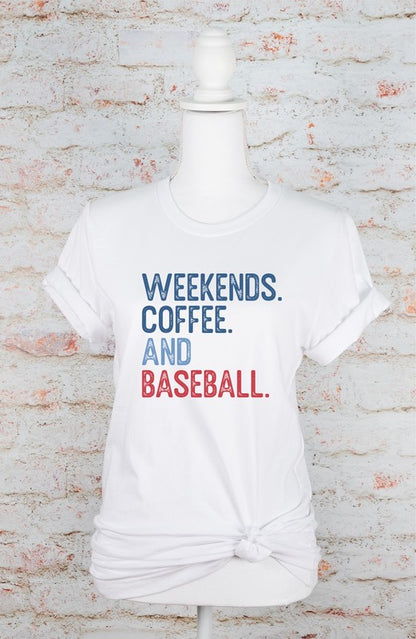 Weekends Coffee and Baseball Tee