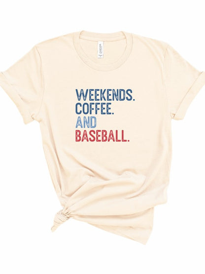 Weekends Coffee and Baseball Tee