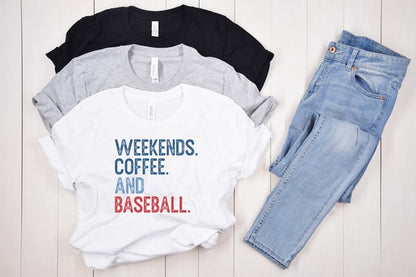 Weekends Coffee and Baseball Tee