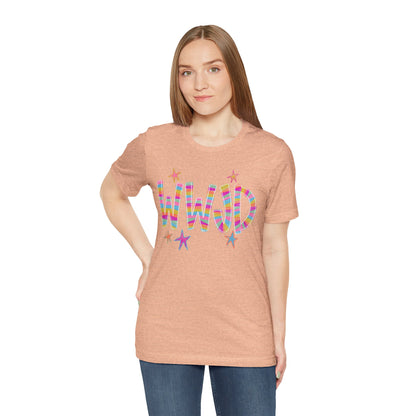 WWJD Rainbow Graphic Tee