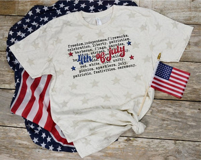 July 4th Words Patriotic Tee-Plus