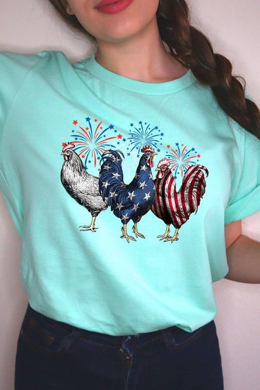 Patriotic USA Chicken Tee