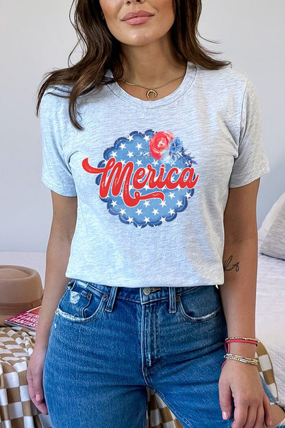 Patriotic Merica Graphic Tee