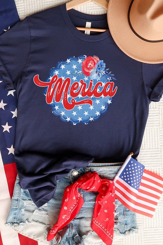 Patriotic Merica Graphic Tee