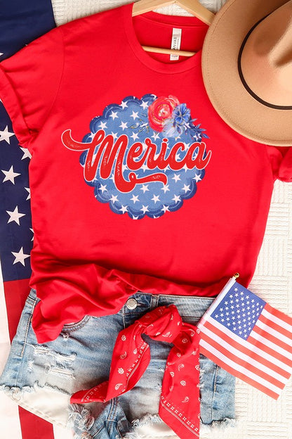 Patriotic Merica Graphic Tee