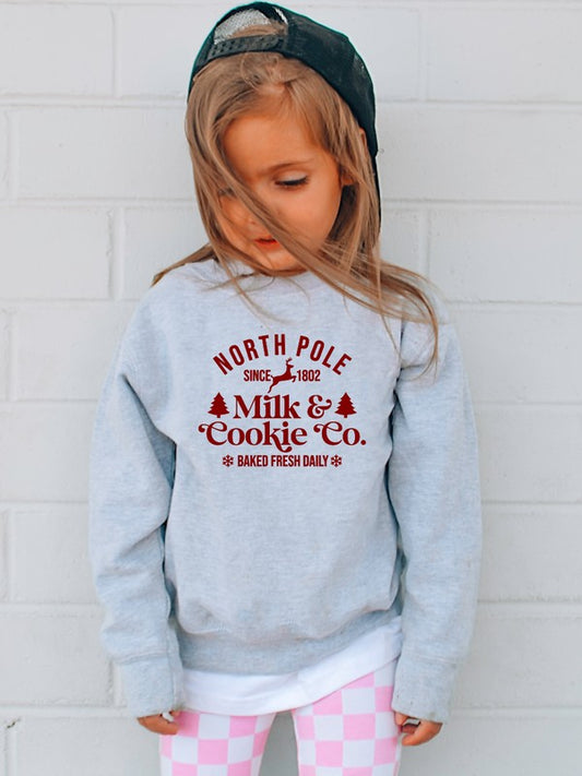 North Pole Milk and Cookie YOUTH Sweatshirt