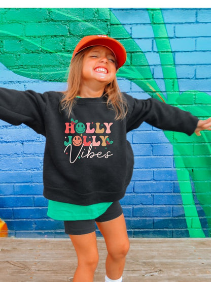 Holly Jolly Vibes YOUTH Graphic Sweatshirt