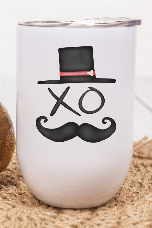 Valentine's Day XO Top Hat Wine Cup Tumbler