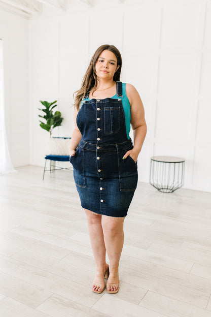 Agnes Denim Overall Dress By Judy Blue