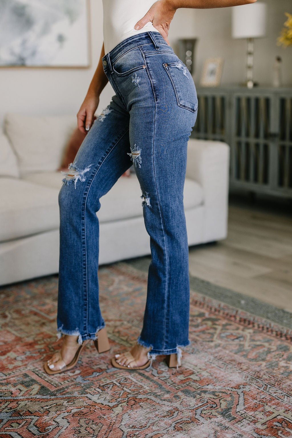 O'Hara Destroyed Judy Blue Straight Jeans
